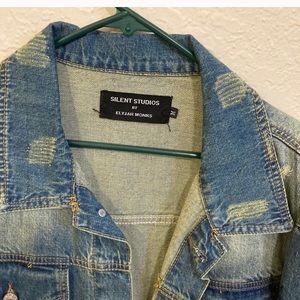 Destressed original blue denim jacket